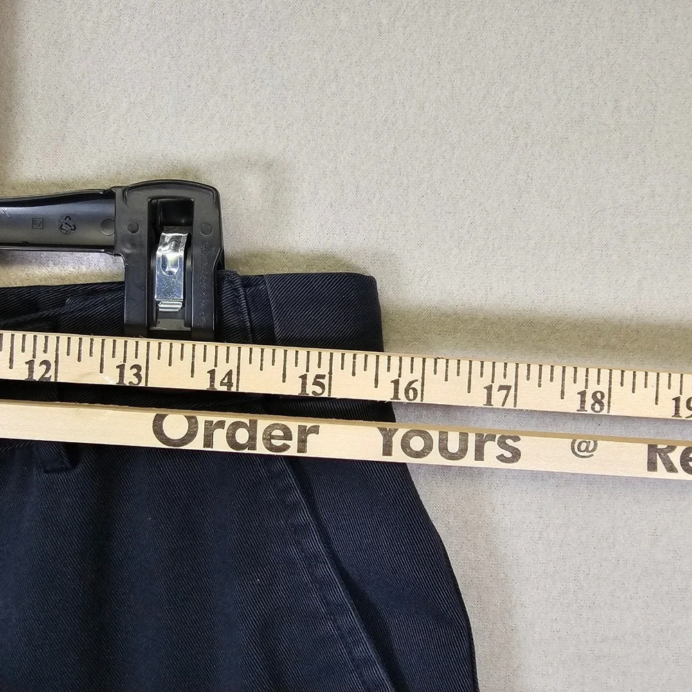 LL Bean Womens Navy Blue 100% Cotton Chino Pants Straight Leg Size 10 Reg GSX7 - Picture 5 of 7